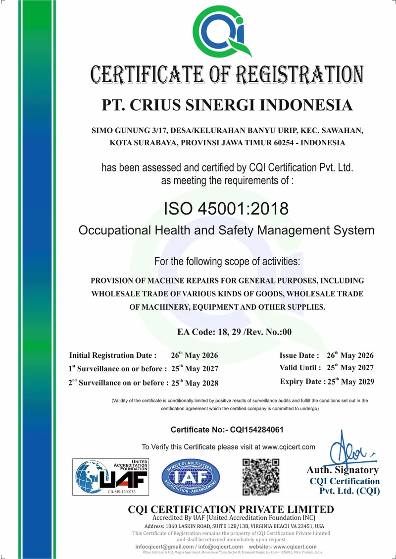 ISO 45001:2018 — Occupational Health & Safety